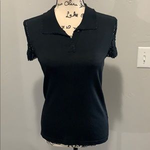 BCBG MAXAZRIA SILK BLEND LIGHT WEIGHT SWEATER.